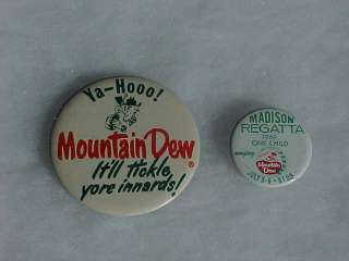   Hillbilly Pinback and Madison Regatta Pinback from the 1960s