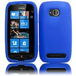 VMG Nokia Lumia 710 Soft Silicone Skin Case Cover 2 ITEM Combo   BLUE 