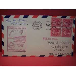 National Air Mail Week 1938 West Branch, Mich. Cacheted Cover Signed 