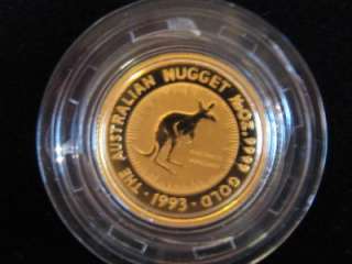 1990   1999 .9999 Pure Gold THE Australian Nugget 1/20 oz. Kangaroo 