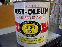 1QT RUSTOLEUM OIL BASED ENAMEL LEMON YELLOW V7743 BN*  