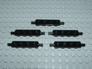 LEGO Lot of 5 BLACK BEARING PLATE 1x4 DOUBLE Tire Wheel  