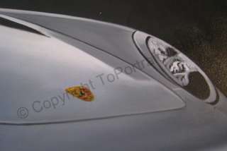 Porsche 911 997 Turbo Original Framed Art Oil Painting  
