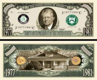 OUR 39TH PRESIDENT (JIMMY CARTER) BILL (2/$1.00)  