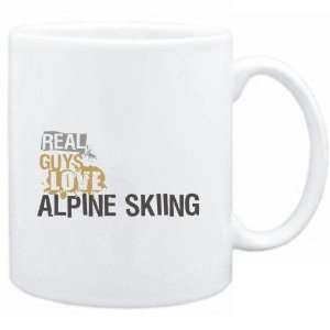   Mug White  Real guys love Alpine Skiing  Sports