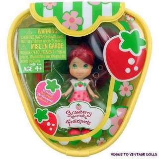 Strawberry Shortcake Mini Doll in Purse Case By Hasbro  