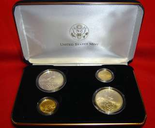 2002 Olympic Winter Games   Silver & Gold 4 Coin Set   USA   m836 