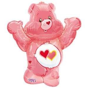 Jumbo LOVE A LOT CARE BEAR Pink Figure Mylar Party Balloon & Weight 30 