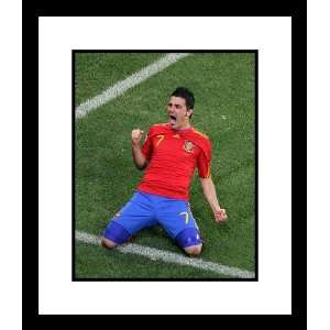  David Villa (Spain) 2010 at World Cup Goal Framed 8 x 