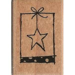  Star Window Wood Mounted Rubber Stamp (J144) Arts, Crafts 