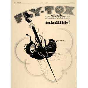  1929 Ad Fly Tox French Bug Killer Spray Insect Control 