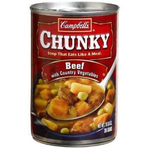 Campbells Chunky Soup, Beef w/ctry Vegetables, 10.75 oz Cans, 12 ct 