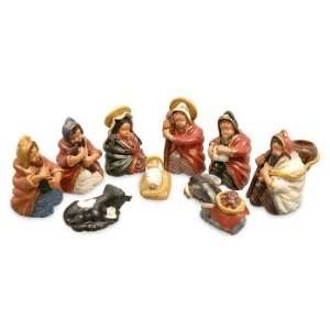 Ceramic nativity scene, Andean Christmas Home & Kitchen