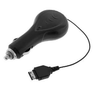 Retractable Car Charger for Samsung SGH A837 RUGBY Phone Cord recoils 