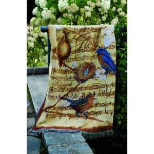  Manual Woodworkers FEATHERED NEST Tapestry Throw