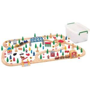  Maxim Wooden Train Set in Tub Toys & Games