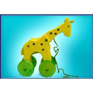  LARK Gillian Giraffe Wooden Pull Toy: Toys & Games