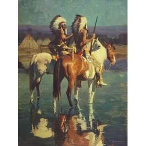  David Mann   Cheyenne Camp Artists Proof Canvas Giclee 