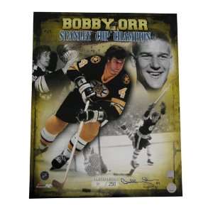 Autograph Bobby Orr 16x20 Unframed Champion Collage  