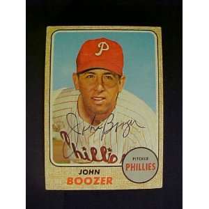  John Boozer Philadelphia Phillies #173 1968 Topps Signed 