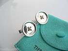Tiffany & Co Silver 14K Gold Button CuffLinks Cuff Links Rare Vintage