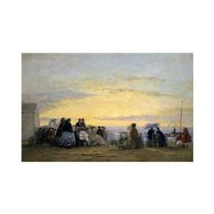  Eugene Louis Boudin   On The Beach, Sunset Giclee: Home 