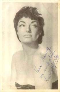XENIA MONTY   FRENCH Actress Original Signature ca.1953  