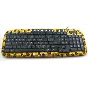    Leopard Crystal Rhinestone USB Computer Keyboard: Everything Else
