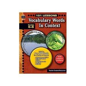  101 Lessons Vocabulary Words In Context Gr 6 8 Toys 