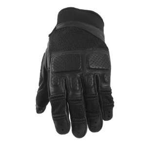  Powertrip TT Leather/Textile Motorcycle Gloves Black/Black 