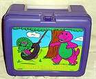 Vintage 1992 Thermos Lunchbox Barney & Baby Bop Purple 