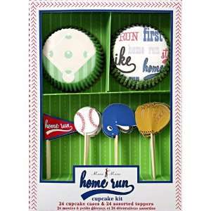 Meri Meri Home Run Baseball Cupcake Kit:  Kitchen & Dining