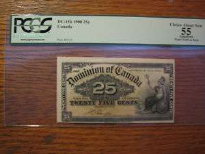 Canada 1900 25 cents Dominion of Canada DC15b PCGS AU55  