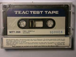 TEAC Test Tape MTT 356 (Freq,Level,Azimuth, 70μs)  