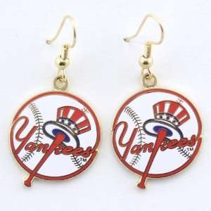  New York Yankees Logo Wire Earrings