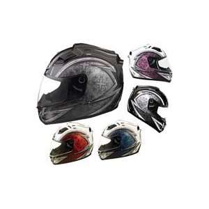  Gmax GM68 Crusader Helmet Small White/Red: Automotive