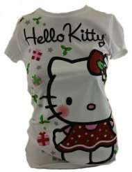   shirt kitty with sparkling christmas xmas presents image on white