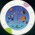 Old $1 STRATOSPHERE Casino Poker Chip Vintage Las Vegas NV 1996