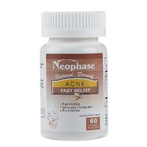  Neophase Herbal Supplement, Acne Fast Relief, 60 Capsules 