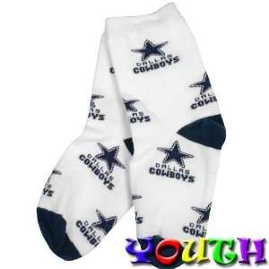  Dallas Cowboys Youth Logo Socks (White): Sports & Outdoors