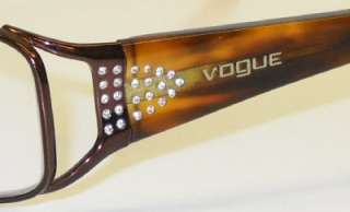 VOGUE Eyeglasses VO 3671B 811 Brown Swarovsky Crystals  