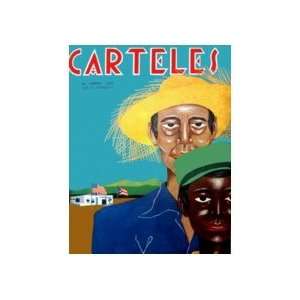    Carteles Magazine Cover Two men. Cuban   USA Flags