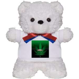 Teddy Bear White Marijuana Joint and Leaf 