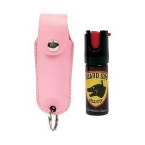  Pepper Spray Pink Faux Leather Case Key Ring Stylish 