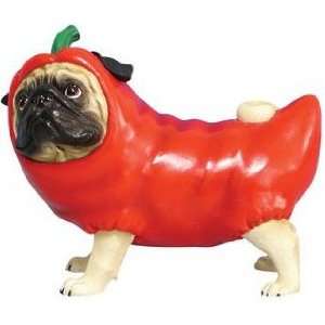 Red Hot Chili Pepper Pug Breed Dog Puppy Figurine:  Home 