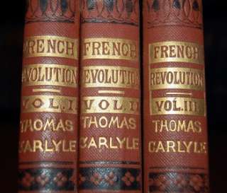 THE FRENCH REVOLUTION 1880 CARLYLE 3VOL GEM  
