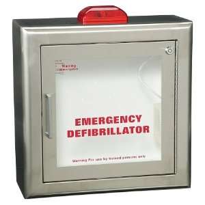  Stainless Steel AED Wall Cabinet with Strobe Alarm Health 