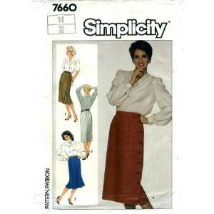  Simplicity 7660 Sewing Pattern Misses Set of Slim Skirts 