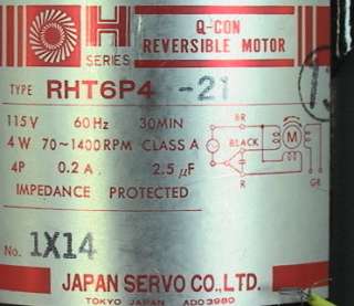 Japan Servo Q Con Reversible Motor RHT6P4 21  