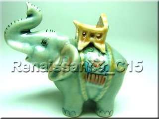 Figurine Miniature Animal Ceramic Statue Elephant #7  